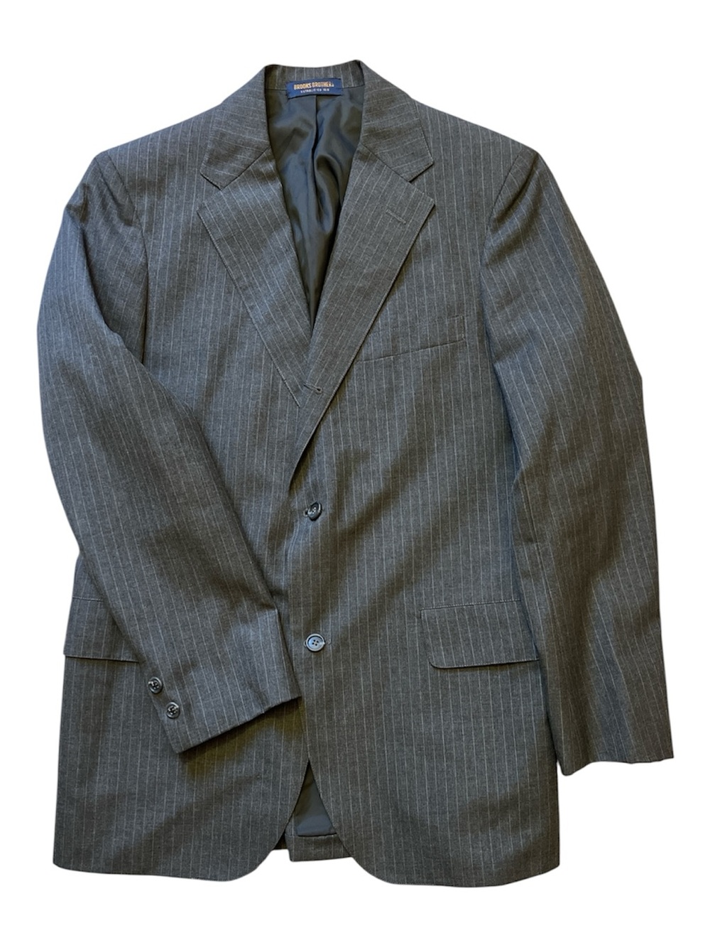 VTG Brooks Brothers Mens 37R Pinstripe Blazer Jacket Charcoal Gray Suit Coat⁠